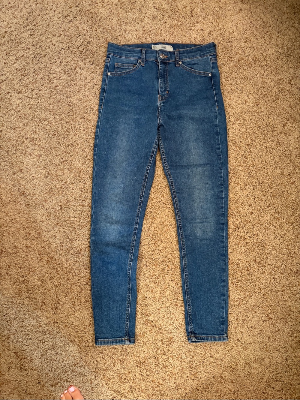 TopShop MotoJamie High-Rise Women's Blue Skinny Jeans